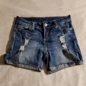 Distressed Jean Shorts